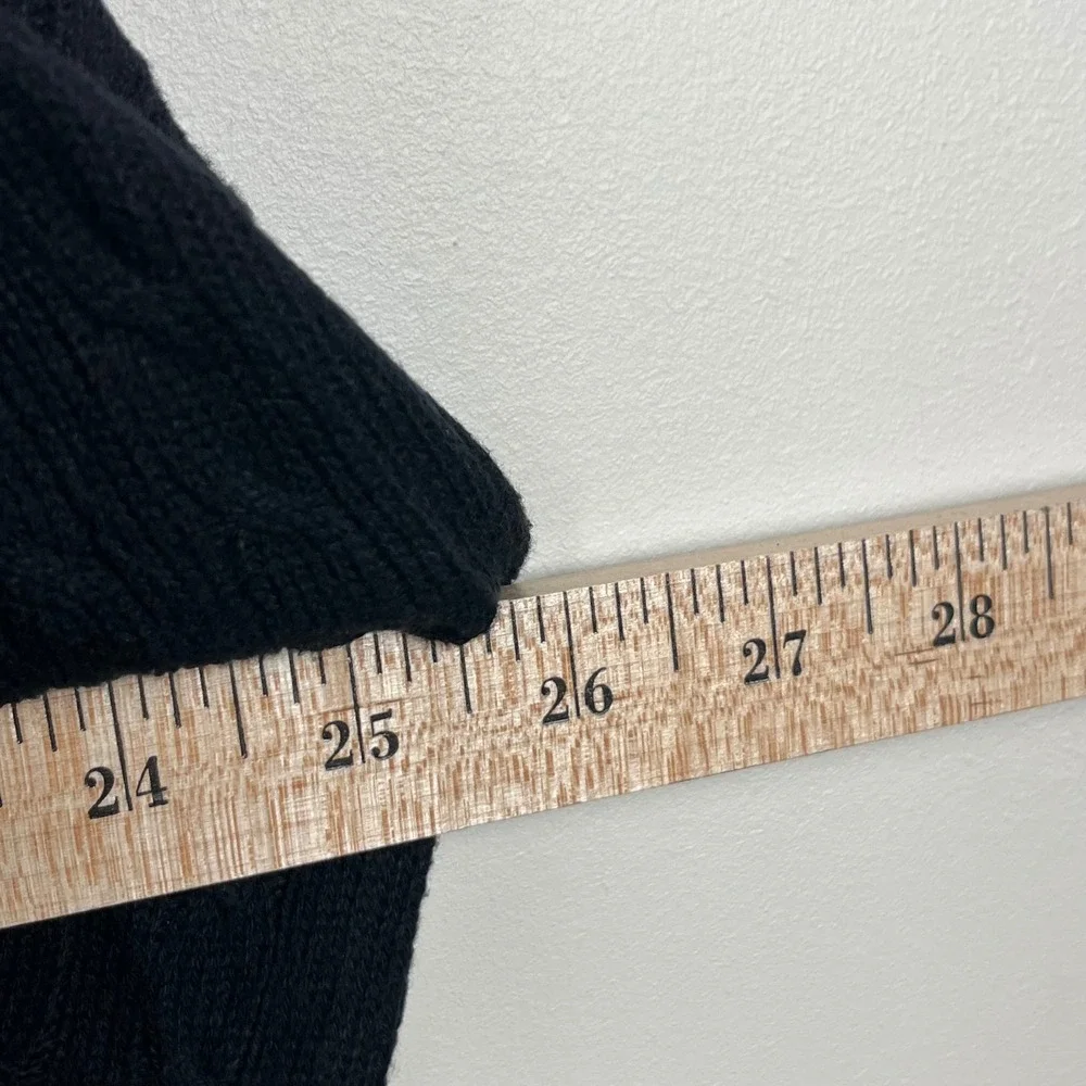Polo Golf Ralph Lauren Cable Knit Sweater XL Black Quiet Luxury Minimalist